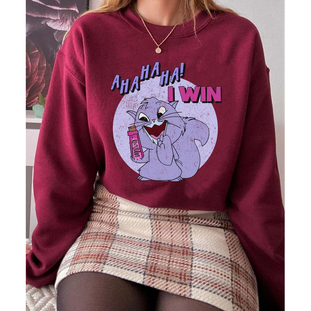 Retro 90s Emperor's New Groove Yzma Cat Ahaha I Win Sweatshirt Disney Family Vacation Shirt Disneyland Trip Magic Kingdom Holiday Gift - 1.jpg