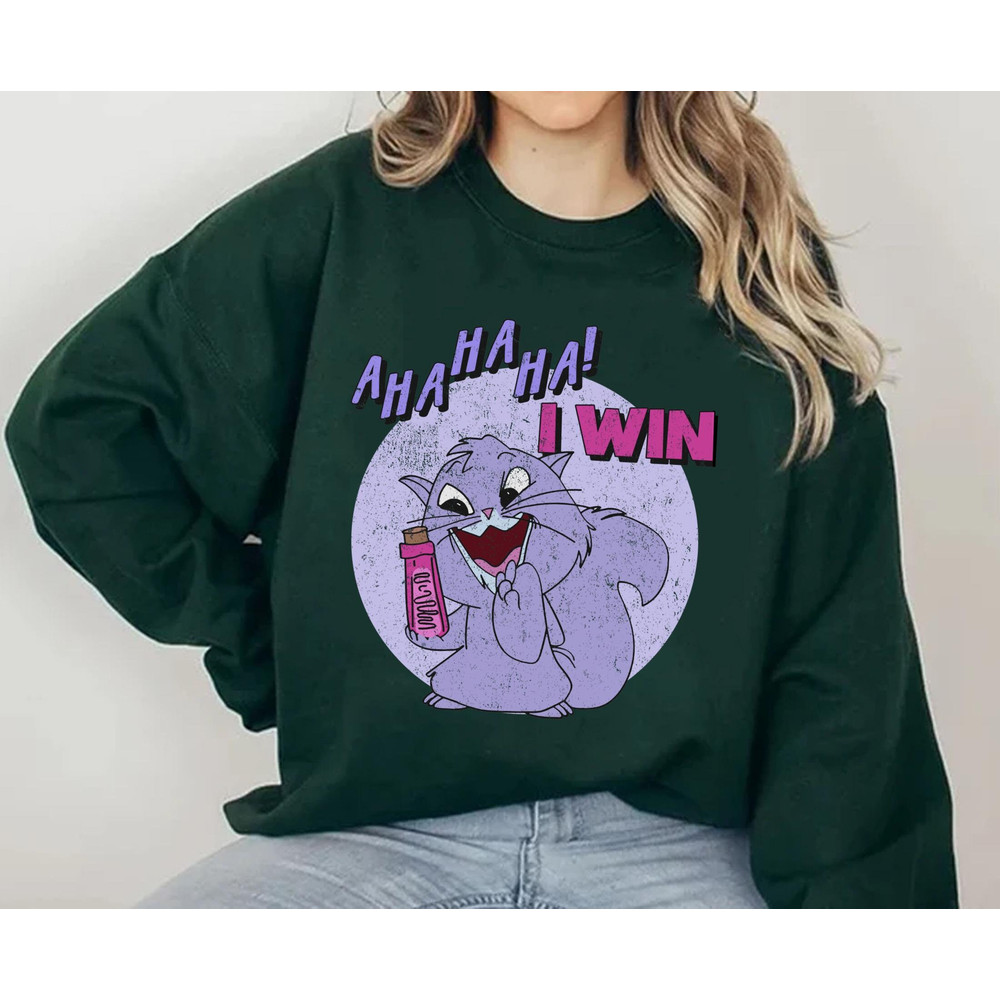 Retro 90s Emperor's New Groove Yzma Cat Ahaha I Win Sweatshirt Disney Family Vacation Shirt Disneyland Trip Magic Kingdom Holiday Gift - 3.jpg