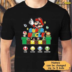 super uncle shirt, funny uncle tshirt, father's day shirt, gamer uncle shirt, father gift tee, fathers day gift, funny u