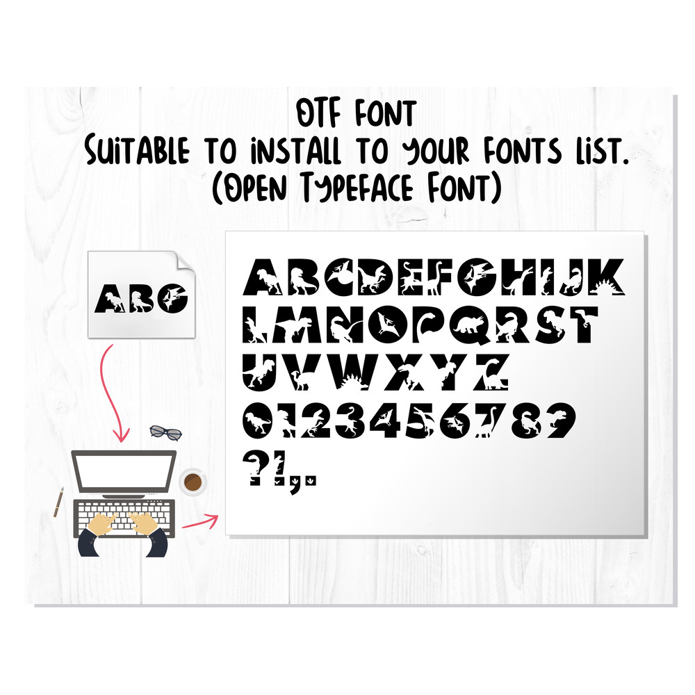 Dinosaur Silhouette font svg 4.png