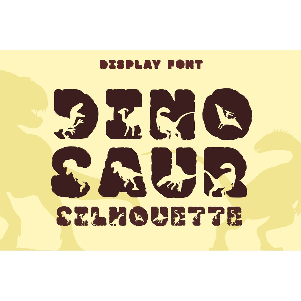 Dinosaur Silhouette Font 1.jpg