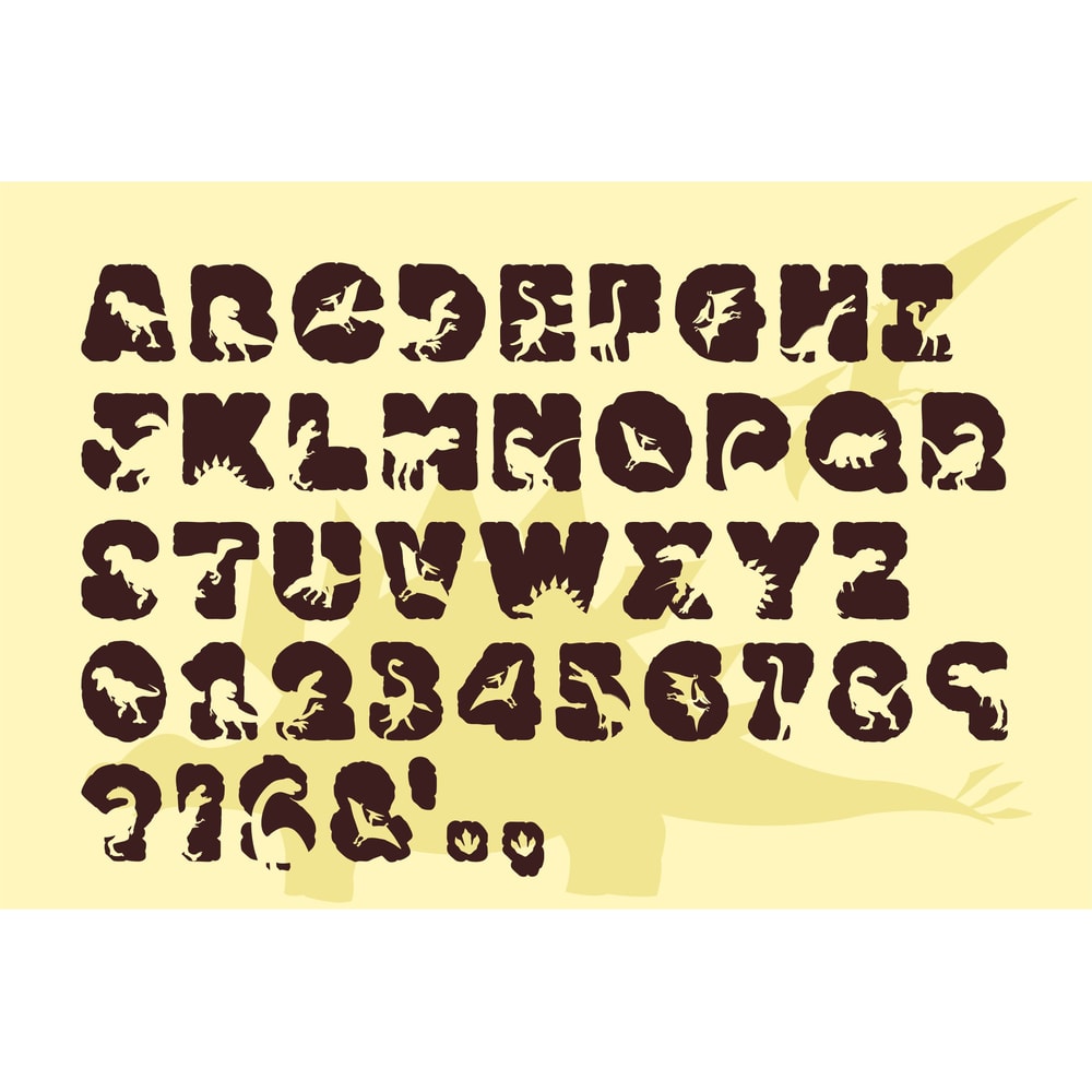 Dinosaur Silhouette Font 2.jpg