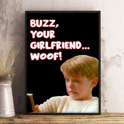 home alone wall art, home alone poster, movie home decor, movie print, movie poster, home alone decoration