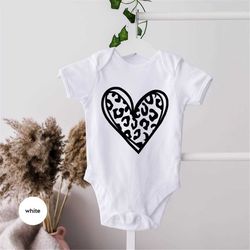valentine heart toddler shirt, valentines day onesie, valentines gifts, leopard print bodysuit, gifts for girlfriend, gi