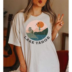 lake tahoe tee, lake tahoe t-shirt, california t-shirt hippie tee vintage inspired t-shirt, unisex , comfort colors t-sh