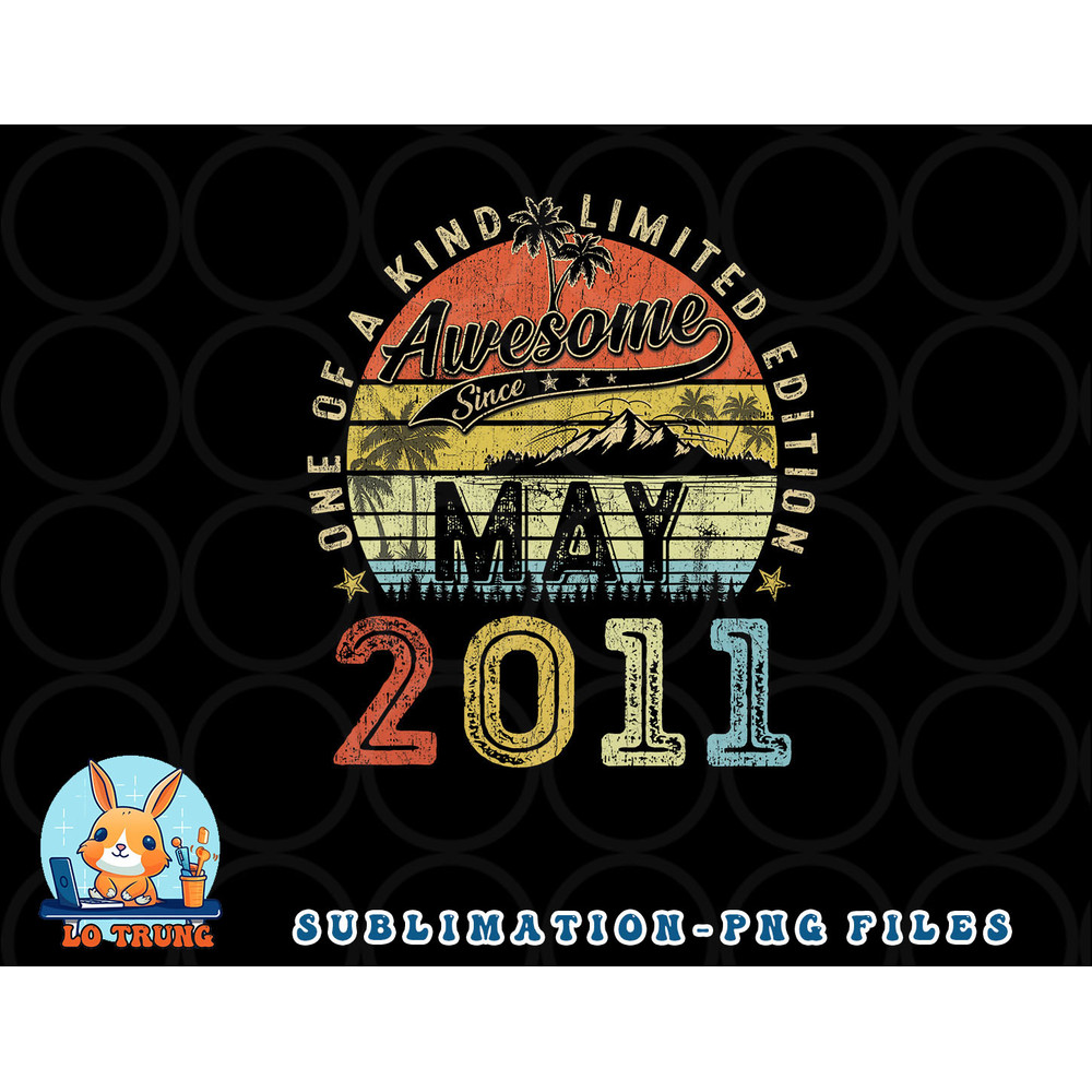 12 Year Old Awesome Since May 2011 12th Birthday png, digital download copy.jpg
