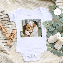 Perzonalized Baby Bodysuit, Family Picture Onesie, Custom Photo Toddler, Custom Photo Gift For Children, personalized Ph