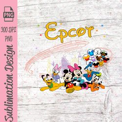 vintage mouse and friends png, family trip 2023 png, magical kingdom png, family vacation png, family png, vacay mode pn