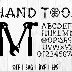 hand tool font otf | mr fix font letters numbers svg, mr fix it font svg, mr fix alphabet svg, tool font