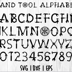 tool alphabet svg, hand tool font svg, hand tool letters numbers svg, mr fix alphabet svg, mr fix it font svg