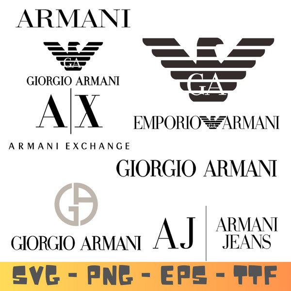 Armani Logo SVG, giorgio armani PNG, Armani Exchange Logo SV