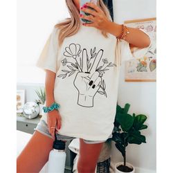 peace sign t-shirt, vintage inspired cotton t-shirt, unisex tee, comfort colors t-shirt, peace tee, hippie boho tee