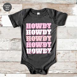 valentines day gift onesie, valentines day party baby bodysuit, howdy valentines day toddler, cute valentine youth shirt