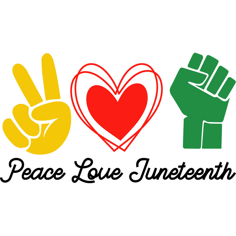 Peace love juneteenth SVG.png