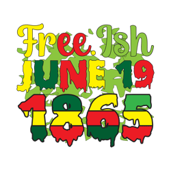 Free.Ish June 19 1865 Png, Juneteenth Png, Free-ish Png, Melanin Png, Black History Png File Cut Digital Download