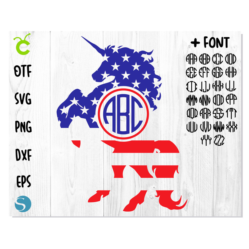 Patriotic Unicorn Monogram 1.jpg