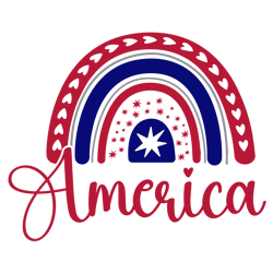 america rainbow svg, 4th of july svg, independence day svg, american svg, patriotic svg, usa flag svg digital download