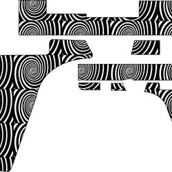 glock 26 gen 3 hand gun template design 6 vector file .black white vector outline or line art file