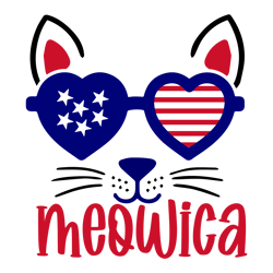 meowica svg, 4th of july svg, independence day svg, american svg, patriotic svg, usa flag svg digital download
