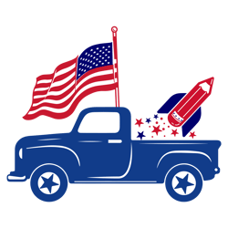 america truck svg, 4th of july svg, independence day svg, american svg, patriotic svg, usa flag svg digital download