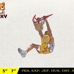 nike shaq embroidery design, nba basketball embroidery design, machine embroidery design, nba team emb, instant download