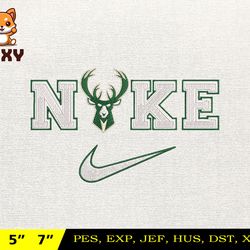 nike buck embroidery design, nba basketball embroidery design, machine embroidery design, nba team , instant download