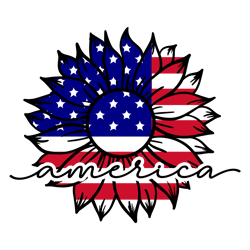 america sunflower svg, 4th of july svg, independence day svg, american svg, patriotic svg, usa flag svg digital download