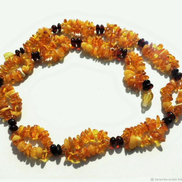 Baltic Amber Necklace Yellow Honey Real Amber Jewelry Women Gemstone Beaded necklace holiday everyday jewelry handmade Festive Christmas birthday gift for woman