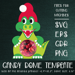 Crocodile Candy Dome | Christmas Ornament Template