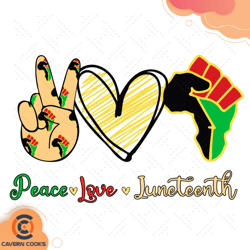 peace love juneteenth svg, juneteenth svg, peace s