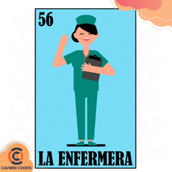 mexican lottery journal: la enfermera svg, nurse s