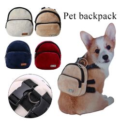 Dog Backpack Soft Pet Snack Bag Puppy Cute School Bag Convenient Large-capacity Portable Pet Carrier Bag Outdoor Pet