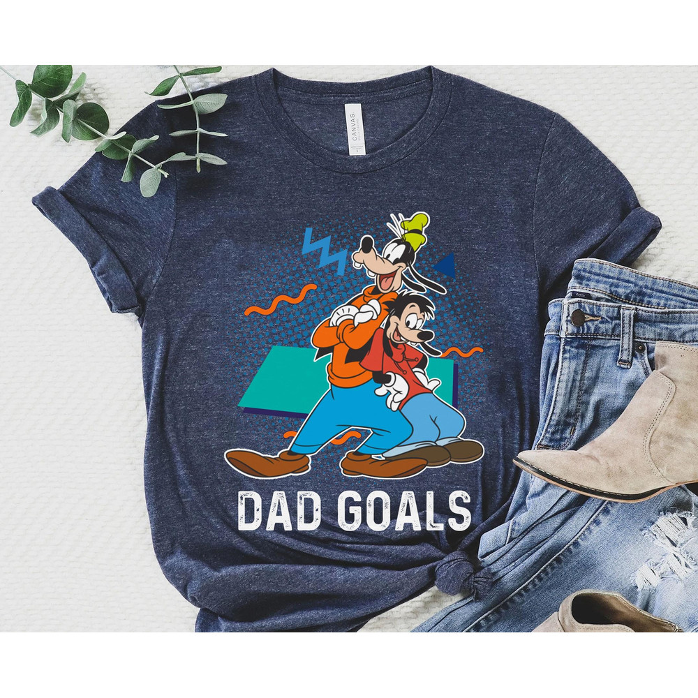 Retro 90s Goofy And Max Dad Goals Shirt  A Goofy Movie Disney Dad T-shirt  Father's Day 2023   Gift For Dad   Walt Disney World - 1.jpg