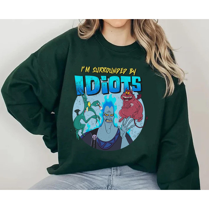 Retro 90s Hades Pain And Panic Shirt I'm Surrounded By Idiots Hercules Disney T-shirt Magic Kingdom Disneyland Trip Family Vacation Gift - 3.jpg