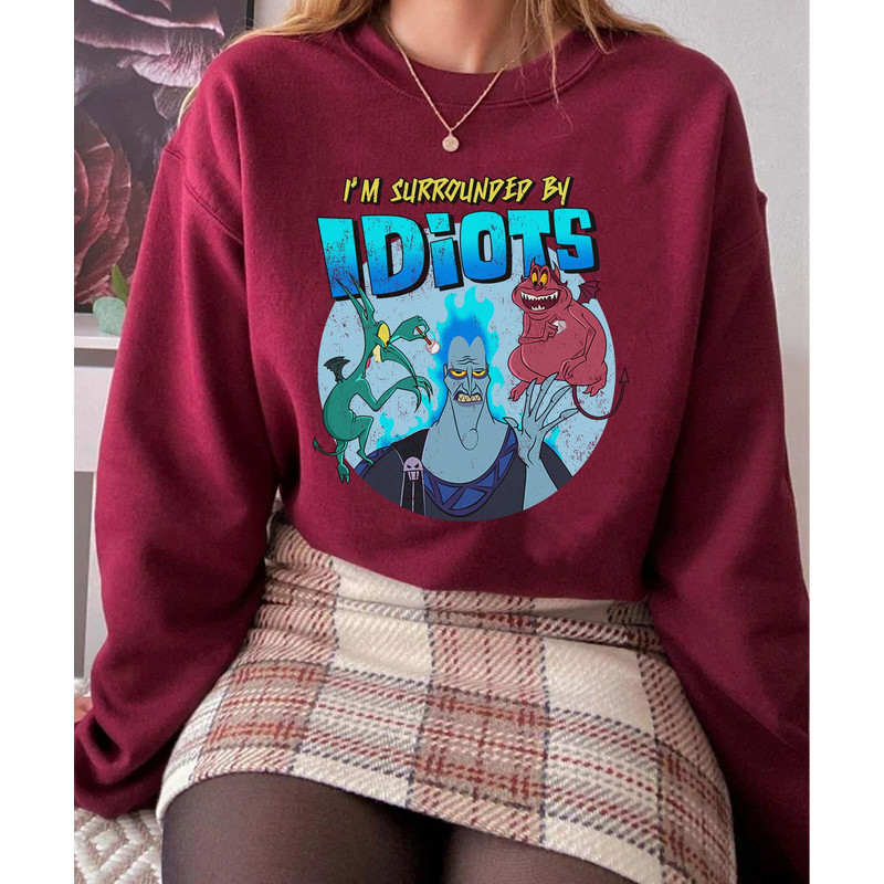 Retro 90s Hades Pain And Panic Shirt I'm Surrounded By Idiots Hercules Disney T-shirt Magic Kingdom Disneyland Trip Family Vacation Gift - 4.jpg