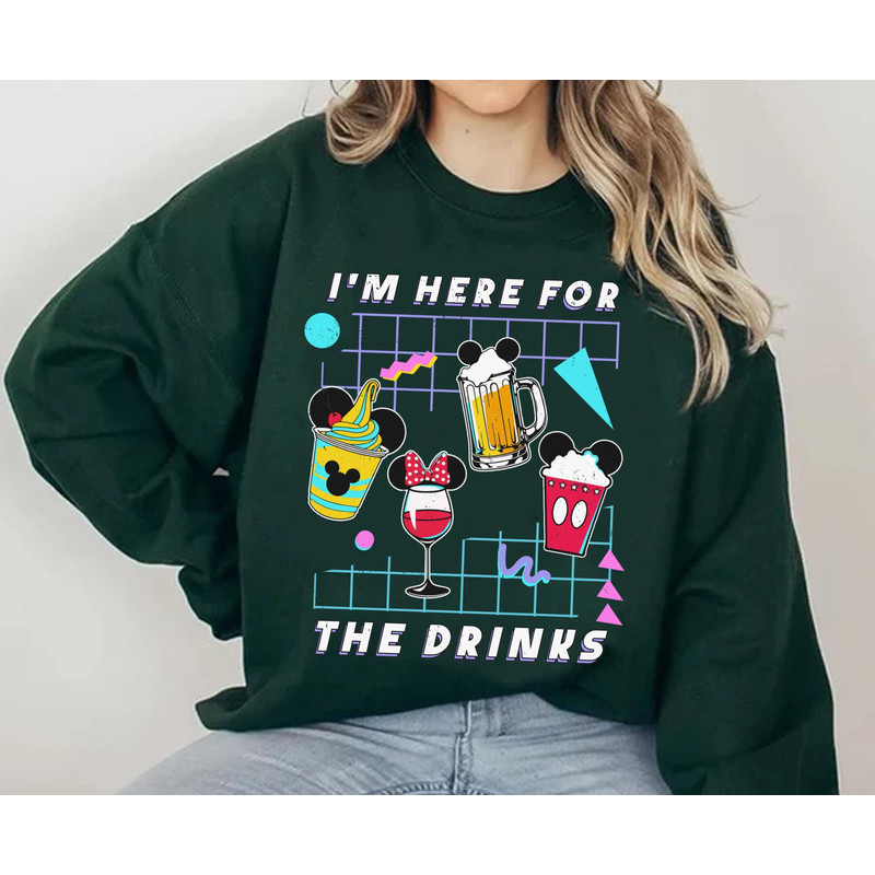 Retro 90s I'm Here for The Snacks Drinks Mickey Minnie Shirt  Disney Couple Matching T-shirt  Epcot Park  Walt Disney World Trip Outfits - 5.jpg