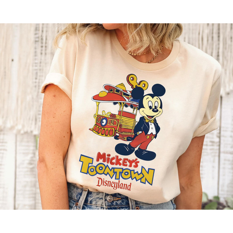 Retro 90s Mickey's Toontown Mickey Mouse Shirt Disneyland Park Matching T-shirt Walt Disney World Tee Disneyland Family Vacation Trip - 1.jpg