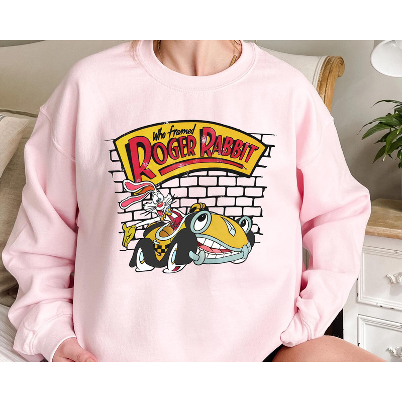 Retro 90S Roger Riding Benny Sweatshirt Who Framed Roger Rabbit T-shirt Walt Disney World Tee Magic Kingdom Disneyland Friends Shirt - 3.jpg