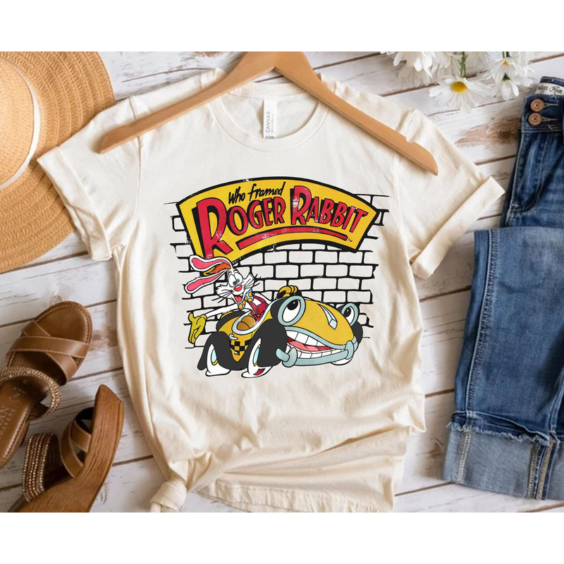 Retro 90S Roger Riding Benny Sweatshirt Who Framed Roger Rabbit T-shirt Walt Disney World Tee Magic Kingdom Disneyland Friends Shirt - 5.jpg