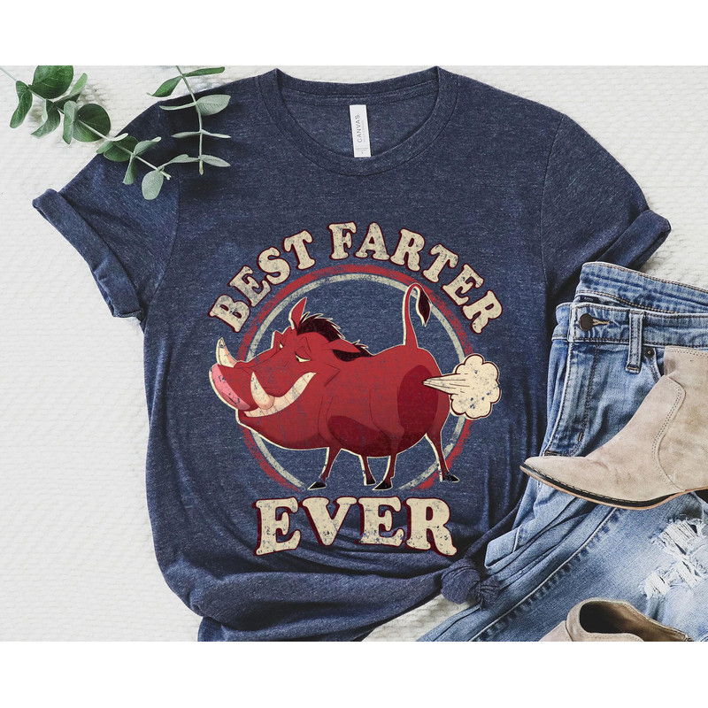 Retro 90s The Lion King Pumbaa Best Farter Ever Shirt  Disney Dad T-shirt  Funny Father Shirt  Father's Day Gift Ideas  Disneyland Trip - 1.jpg