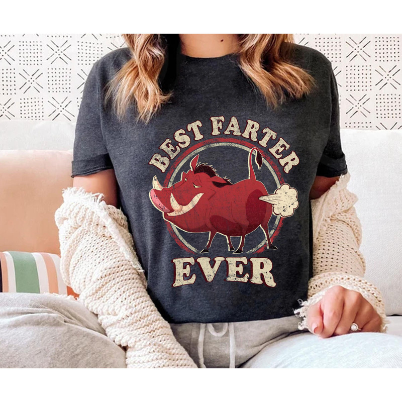 Retro 90s The Lion King Pumbaa Best Farter Ever Shirt  Disney Dad T-shirt  Funny Father Shirt  Father's Day Gift Ideas  Disneyland Trip - 3.jpg