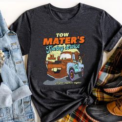 retro 90s tow mater towing service shirt disney