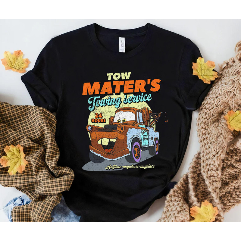 Retro 90s Tow Mater Towing Service Shirt Disney Cars Movie T-shirt Magic Kingdom Disneyland Trip Family Vacation Holiday Funny Gift - 2.jpg