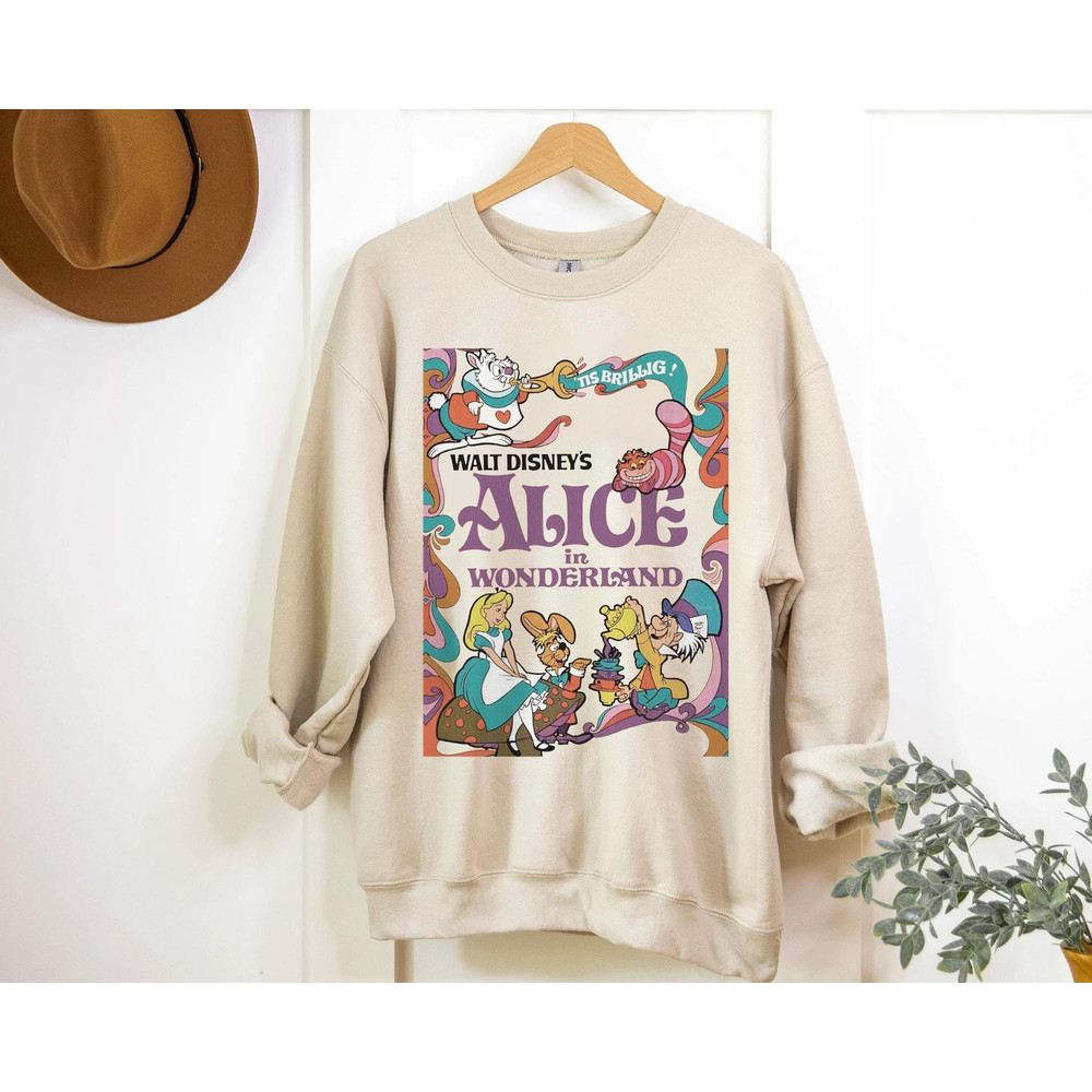 Retro Alice in Wonderland Group Sweatshirt Alice Cheshire Cat Mad Hatter March Hare White Rabbit Disney World Disneyland Family Trip - 3.jpg