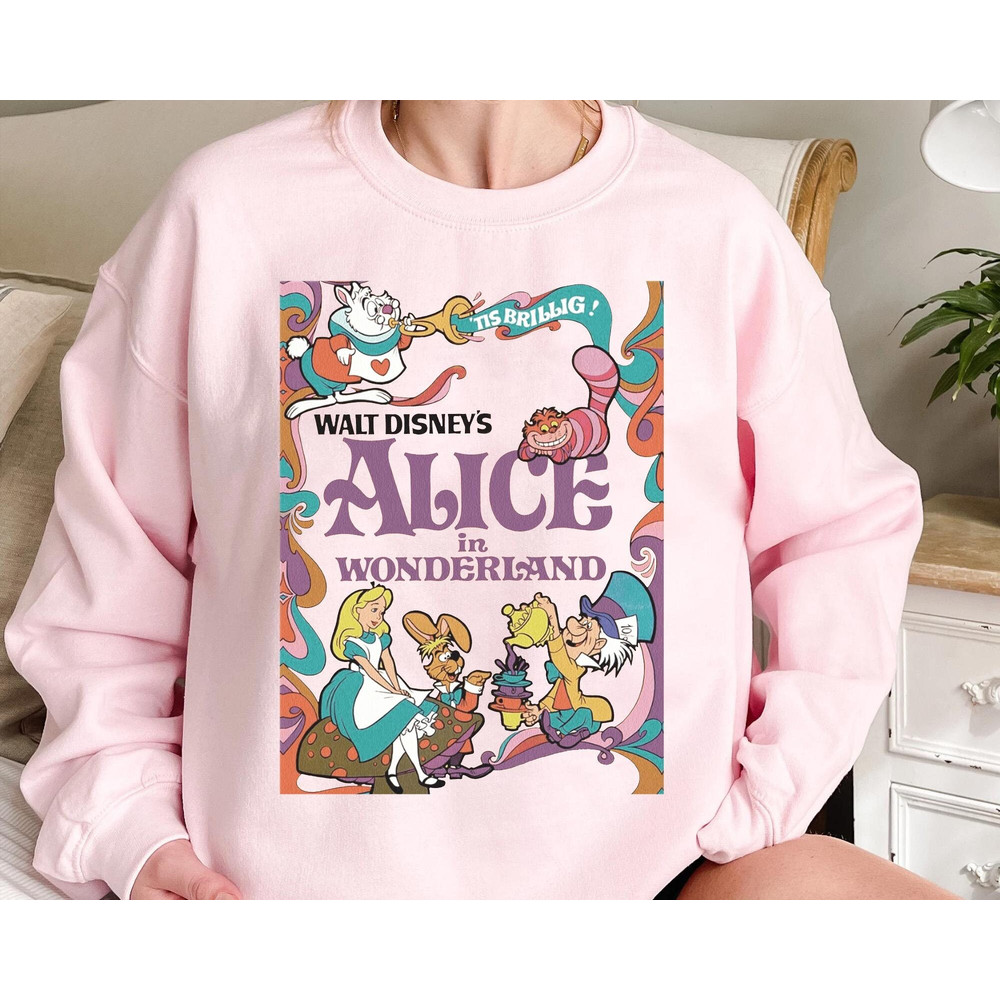 Retro Alice in Wonderland Group Sweatshirt Alice Cheshire Cat Mad Hatter March Hare White Rabbit Disney World Disneyland Family Trip - 5.jpg