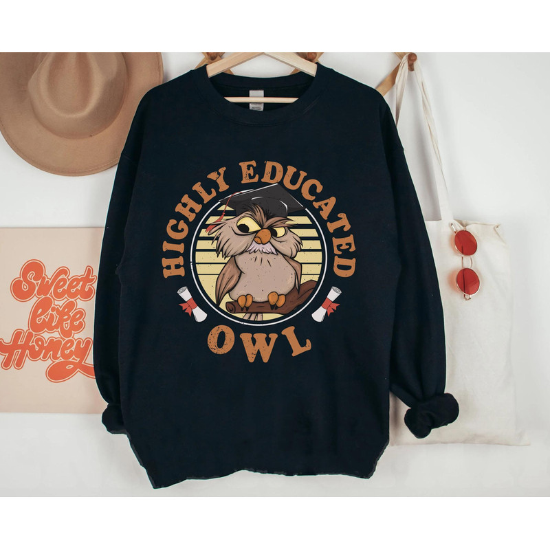 Retro Archimedes Highly Educated Owl Shirt  The Sword In The Stone  Walt Disney World T-shirt  Disneyland Family Trip  Funny Disney Tee - 3.jpg