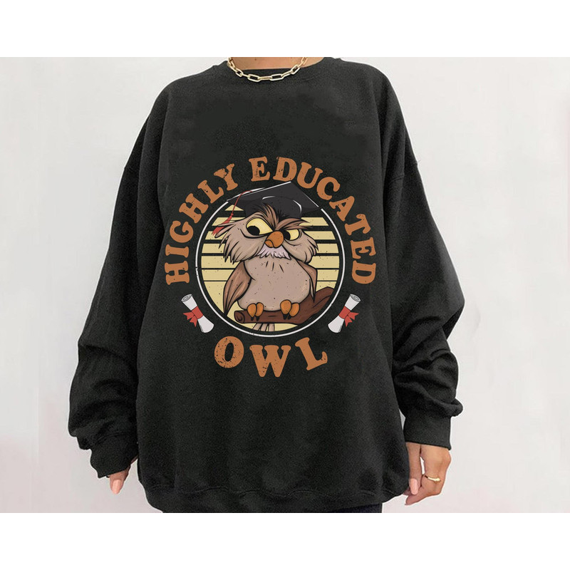 Retro Archimedes Highly Educated Owl Shirt  The Sword In The Stone  Walt Disney World T-shirt  Disneyland Family Trip  Funny Disney Tee - 4.jpg
