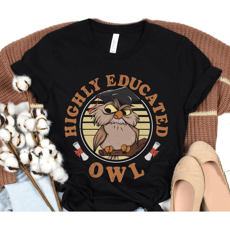 Retro Archimedes Highly Educated Owl Shirt  The Sword In The Stone  Walt Disney World T-shirt  Disneyland Family Trip  Funny Disney Tee - 5.jpg