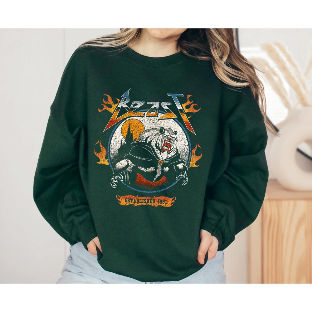 Retro Beauty and the Beast Metal Rock Shirt Walt Disney World T-shirt Rock Music Magic Kingdom Park Disneyland Trip Gift - 3.jpg