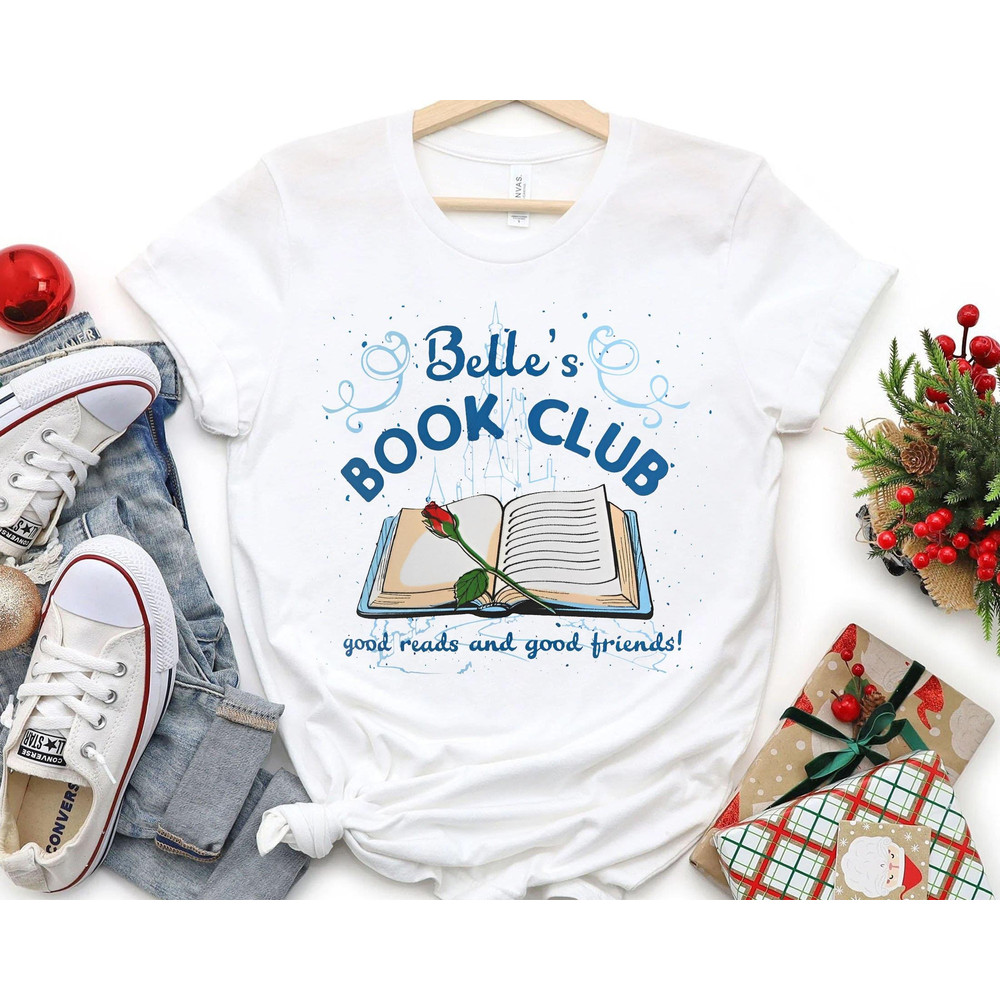 Retro Belle's Book Club Shirt  Beauty and The Beast T-shirt  Walt Disney World Tee  Book Lover Gift  Book Reading Tee  Disney Princess - 2.jpg